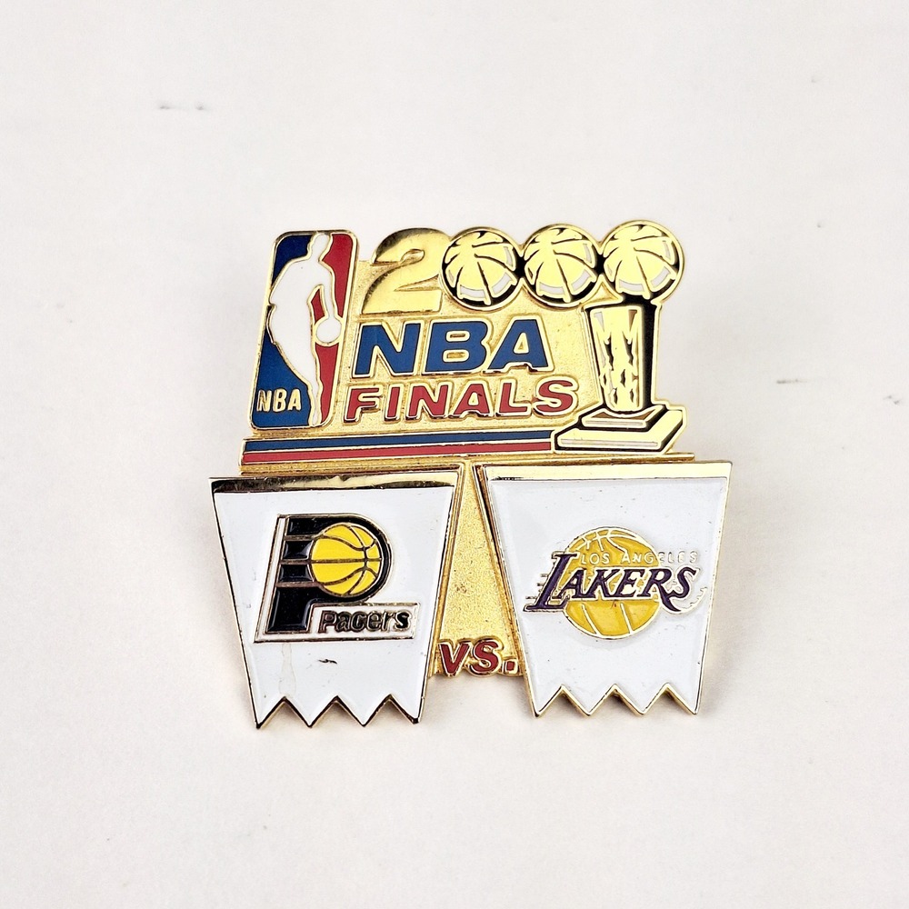 NBA Finals 2000 Pin Los Angeles Lakers vs Indiana Pacers Peter David Basketball